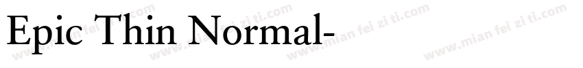 Epic Thin Normal字体转换